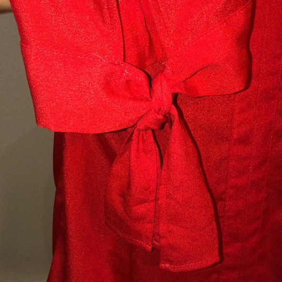 NY&Co Red V Neck Blouse - Picture 3 of 3